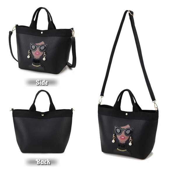 Crossbody Satchel Purses For Trendy Vegan Textured Strap Satchel For - Picture 4 of 9